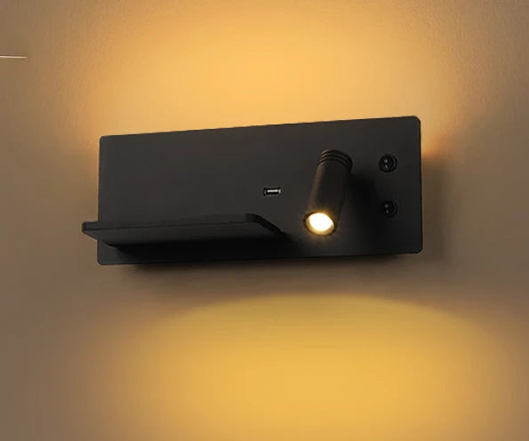 Charge & Shine: LED Wall Lamp with Wireless Charging