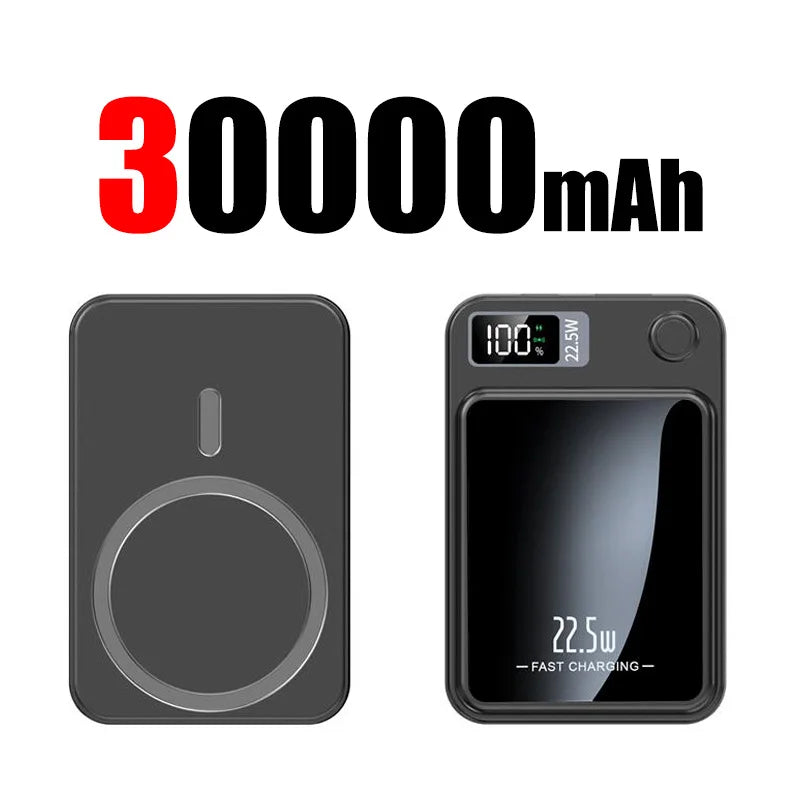 MagnaCharge Pro: 300000mAh Magnetic Wireless Power Bank with PD 20W Fast Charging