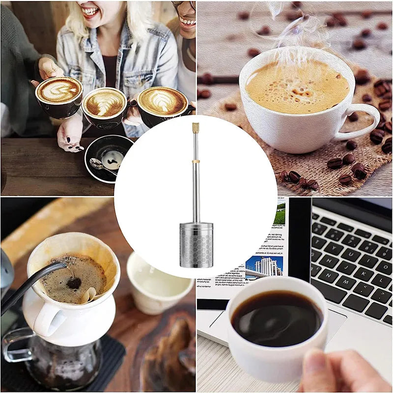 Press & Brew: Stainless Steel Coffee Infuser with Spring Drive