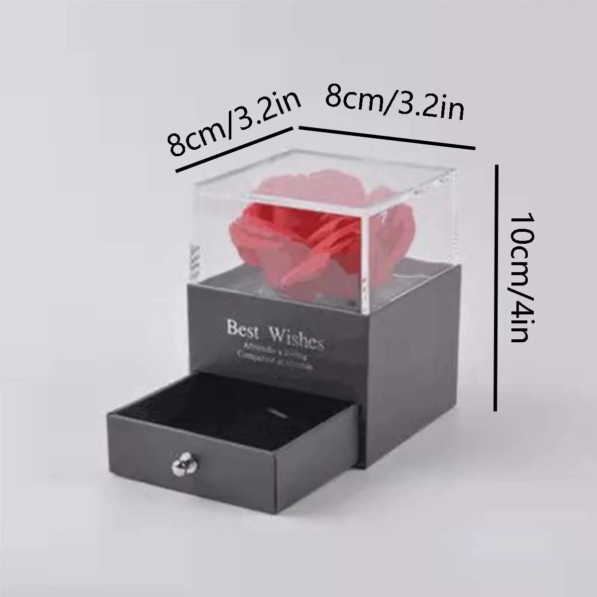 Eternal Love: Zircon Necklace & Preserved Flower Gift Set