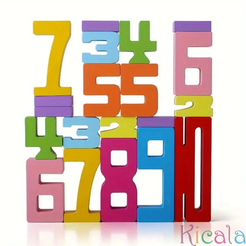 Rainbow Stackers: Wooden Building Blocks for Colourful Learning