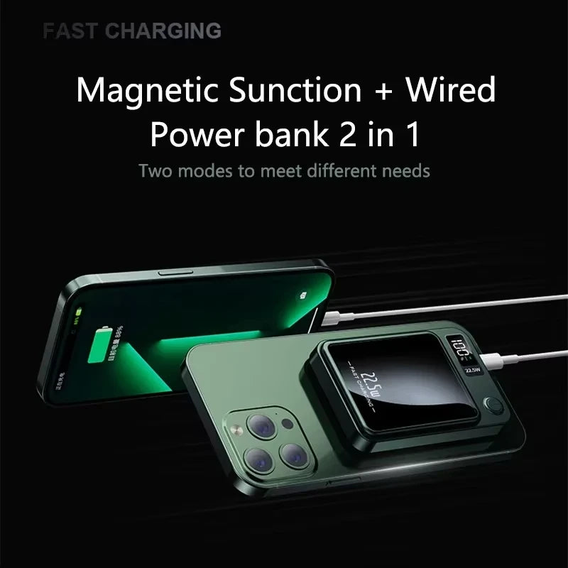 MagnaCharge Pro: 300000mAh Magnetic Wireless Power Bank with PD 20W Fast Charging