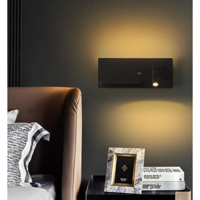 Charge & Shine: LED Wall Lamp with Wireless Charging