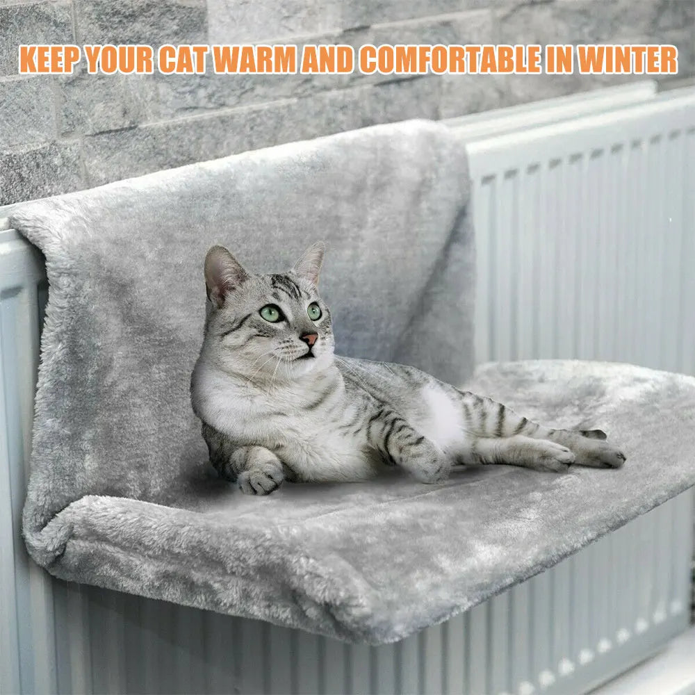 Cozy Perch: Removable Cat Hammock for Radiator or Bench