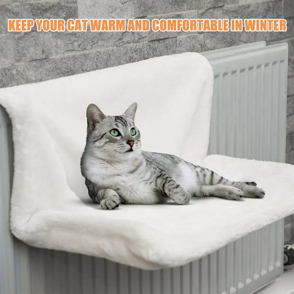 Cozy Perch: Removable Cat Hammock for Radiator or Bench