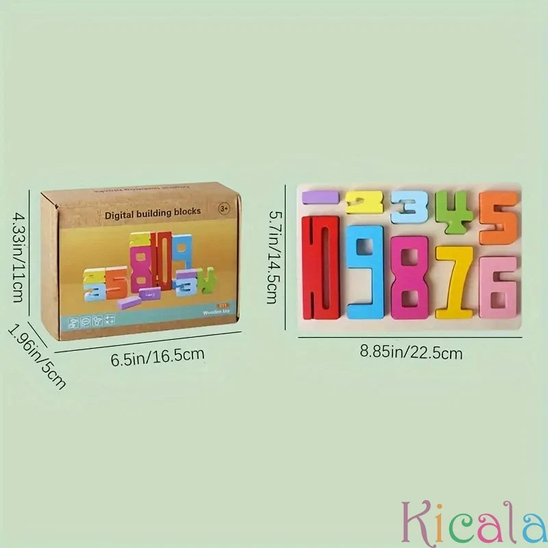 Rainbow Stackers: Wooden Building Blocks for Colourful Learning