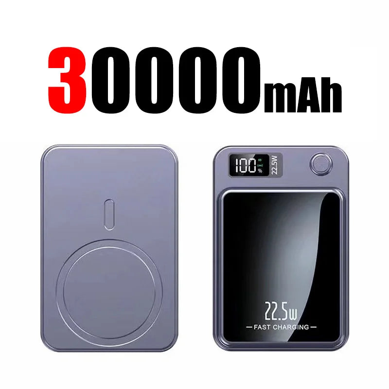 MagnaCharge Pro: 300000mAh Magnetic Wireless Power Bank with PD 20W Fast Charging