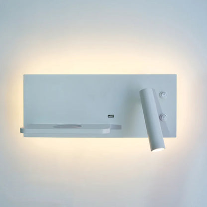 Charge & Shine:  LED Wall Lamp with Wireless Charging