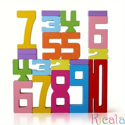 Rainbow Stackers:  Wooden Building Blocks for Colourful Learning