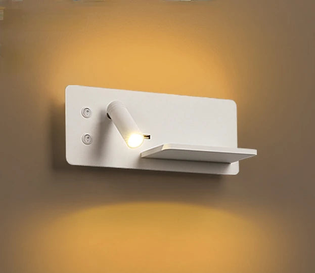 Charge & Shine:  LED Wall Lamp with Wireless Charging