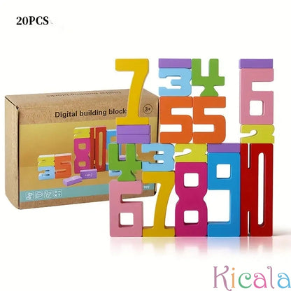 Rainbow Stackers:  Wooden Building Blocks for Colourful Learning