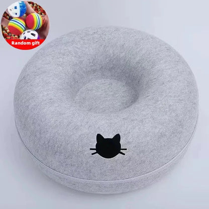 Cozy Cave:  Scratch-Resistant Cat Tunnel Bed